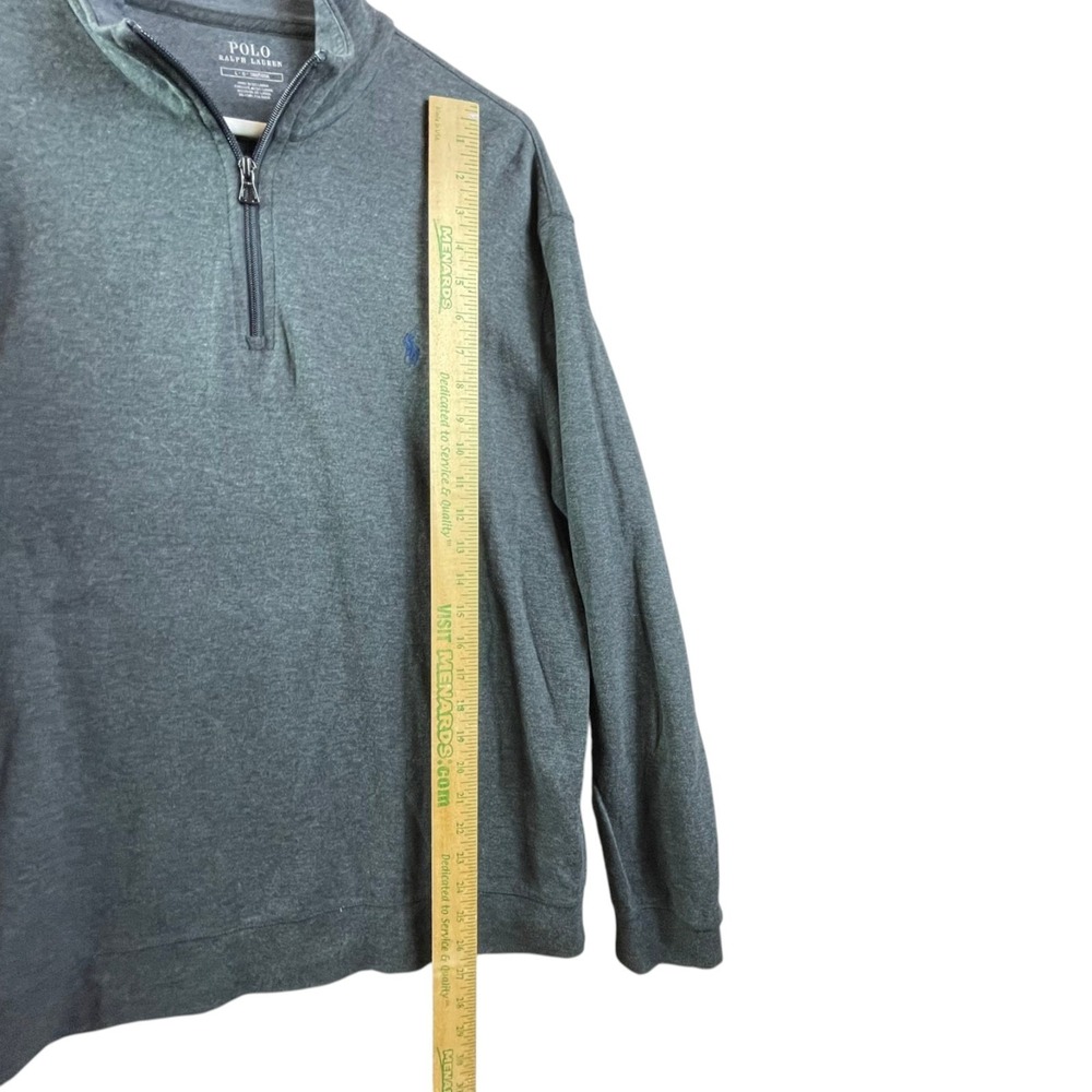 Polo Ralph Lauren Quarter Zip Long Sleeve Shirt Mens Large Gray Cotton - Picture 8 of 8